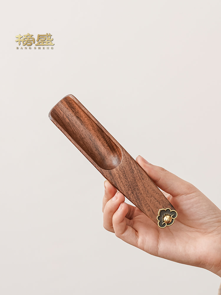 Bangsheng bərk ağac çay qaşığı çay klipi tək Kung Fu çay dəsti aksesuarları çay hazırlama alətləri çay mərasimi çay kürəyi çayı bölmək üçün çay qaşığı götürür