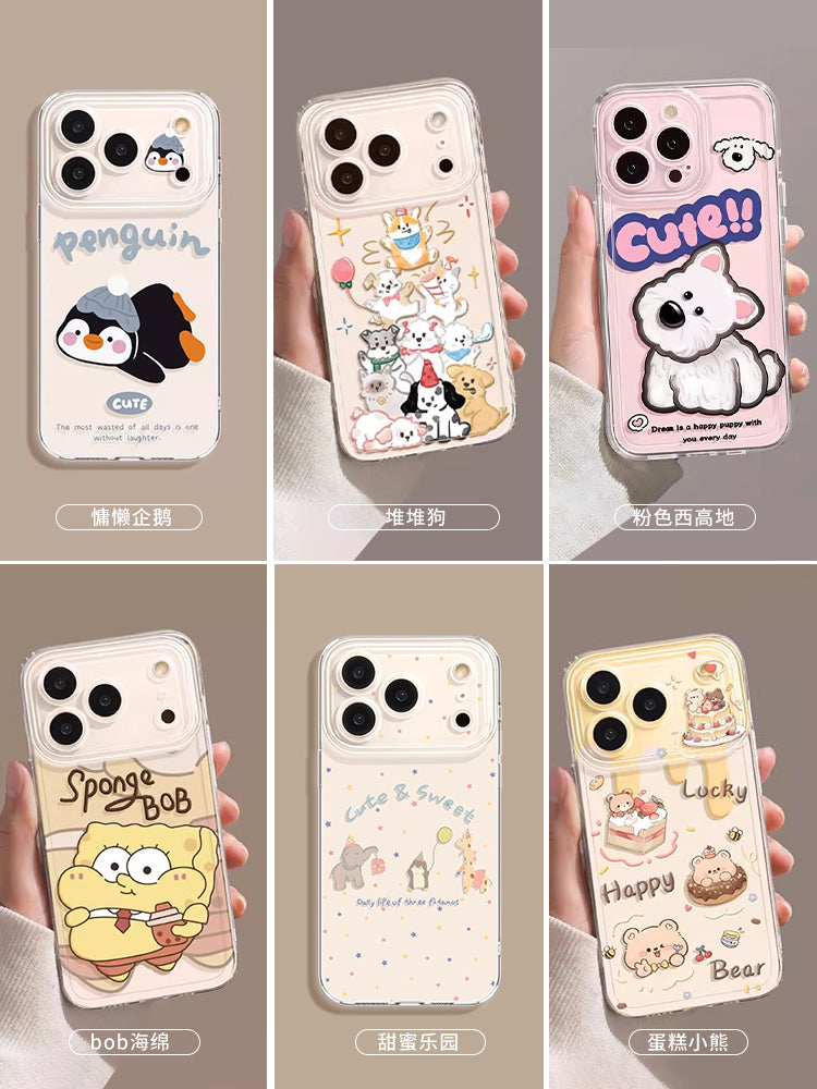 Uston Apple 17 mobil telefon qutusu üçün uyğundur, yeni iphone17promax yağlı boya piggy 17pro cute 16 yağlı boya bala 15 şəffaf 14 yumşaq qabıq 13 cizgi filmi 12 isti model 11 dəst 17air
