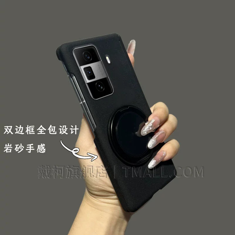 [Cüt mərkəzi ox qaya qumu qabığı] Honor Magicvs3 mobil telefon qutusu Magicv3/Magicv6/v5/Magicv2 sadə Magicvs2 sərt qabıqlı buzlu düşməyə qarşı 360 fırlanan stend