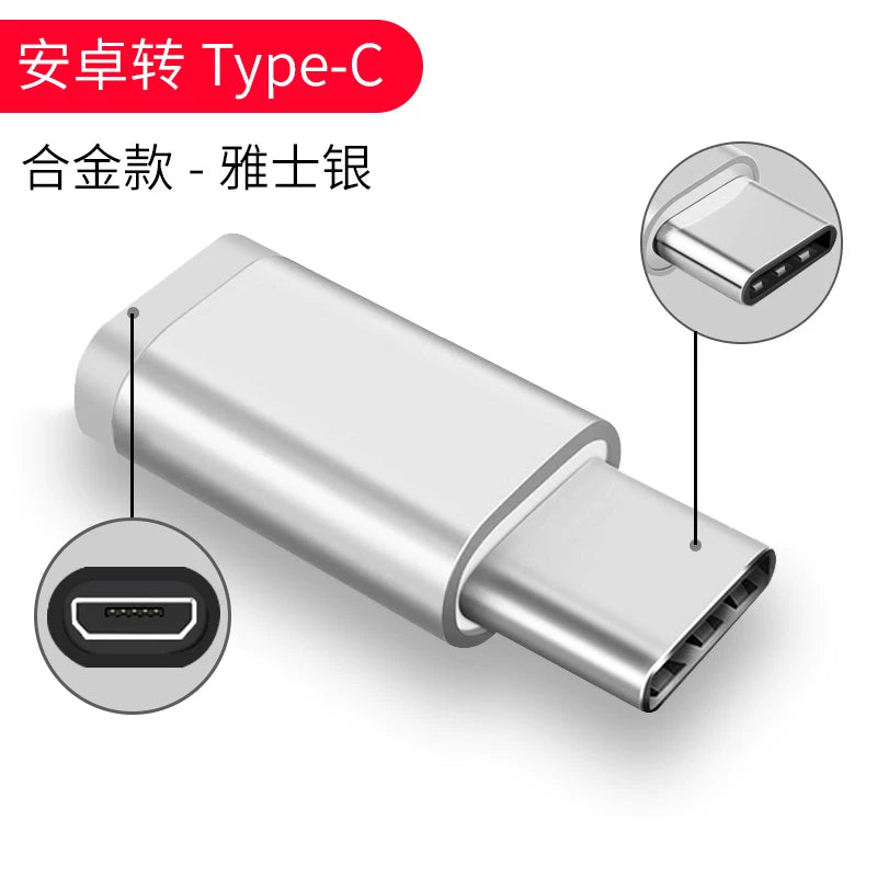 Eyni tipli adapter p10 glory 20 data kabeli oppo cib telefonu xm8 adapter 9 üçün uyğundur, tipc adapter mikro interfeysi vivo üçün işıqlandırma ilə doldurulur