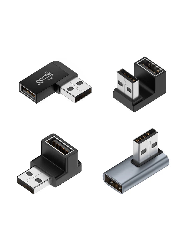 USB3.2 kişidən qadına adapter sağ bucaqlı L formalı şaquli yüksək sürətli 90 dərəcə dirsək USB uzatma kabeli noutbuk avtomobil cib telefonu planşet U disk siçan klaviaturası OTG çeviricisi