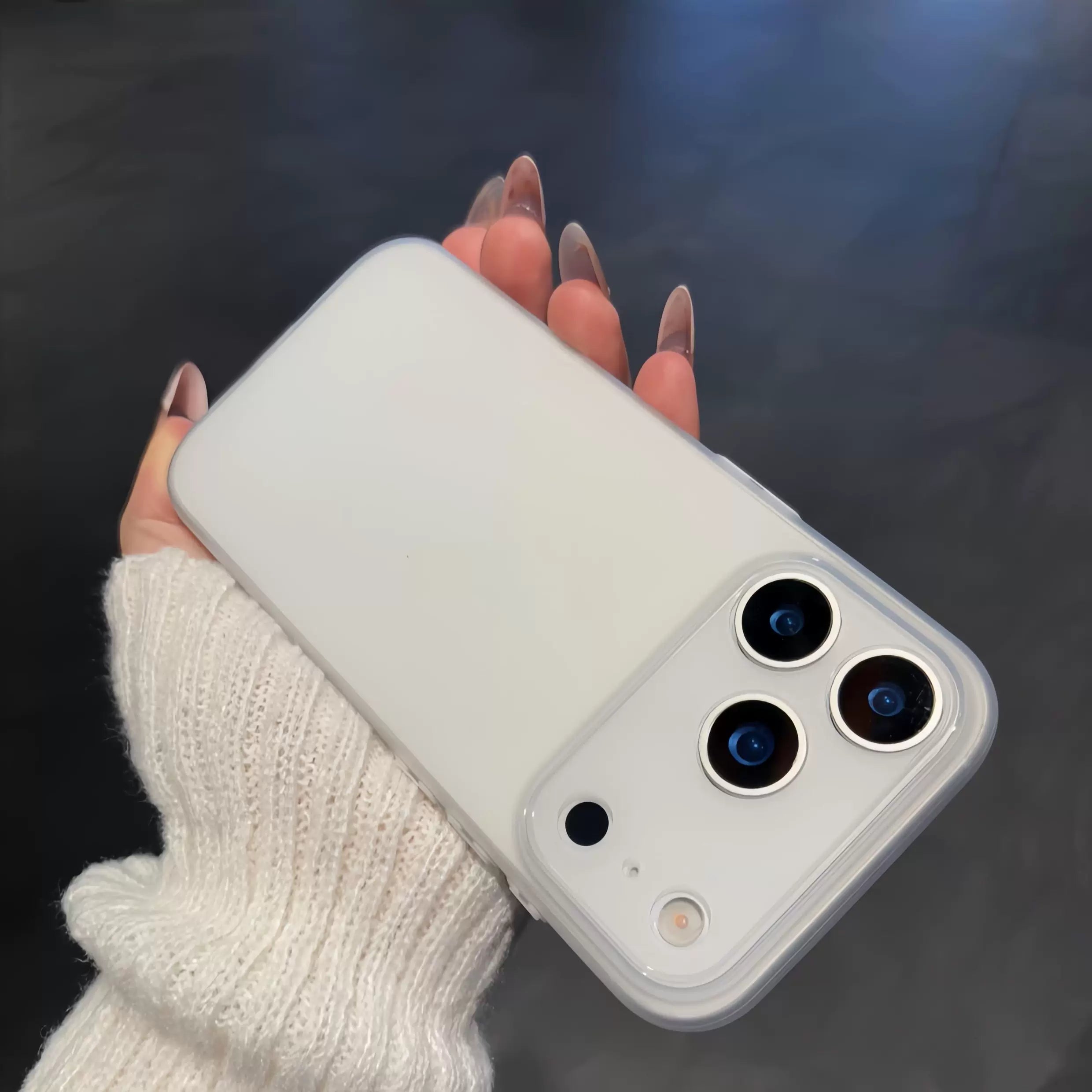 iPhone17promax üçün uyğundur ultra nazik buzlu mobil telefon qutusu Apple 16promax yüksək səviyyəli və yüngül 0,8 mm barmaq izi əleyhinə istilik yayılması 15pro/14plus sadə 13/12 cüt yumşaq çanta