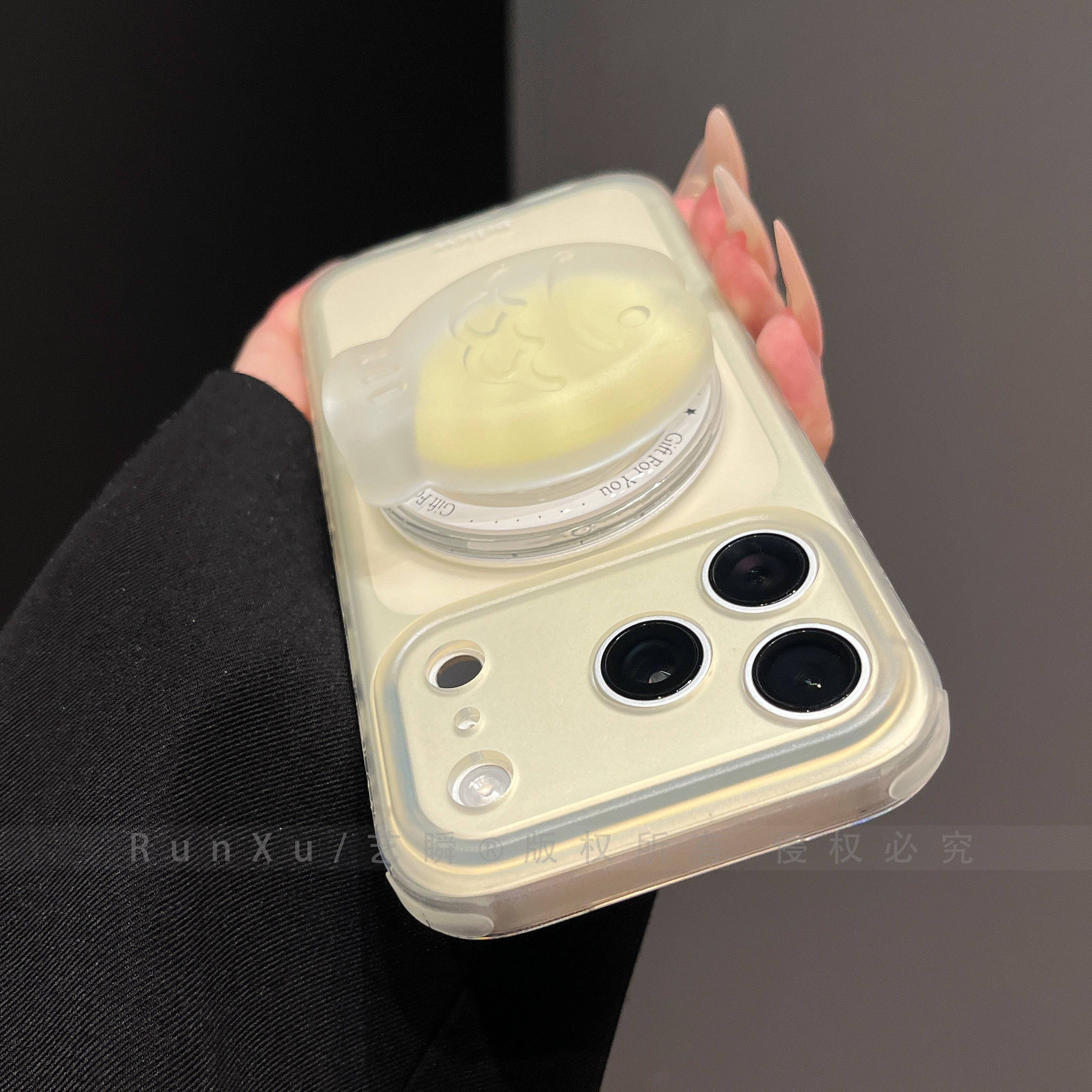 ins sadə tutqun dəri hiss edən şəffaf silikon iPhone17promax cib telefonu qutusu yeni 17pro apple 16promax hər şey daxil düşməyə qarşı 15 sendviç taiyaki 14 cüt ip yaraşıqlı