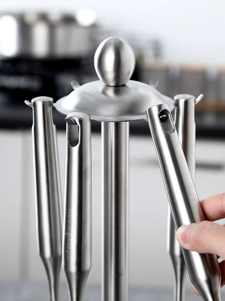 onlycook tezgah üstü paslanmayan poladdan fırlanan spatula asılqan spatula qaşıq qarmaq mətbəx mətbəx əşyaları saxlama rəfi