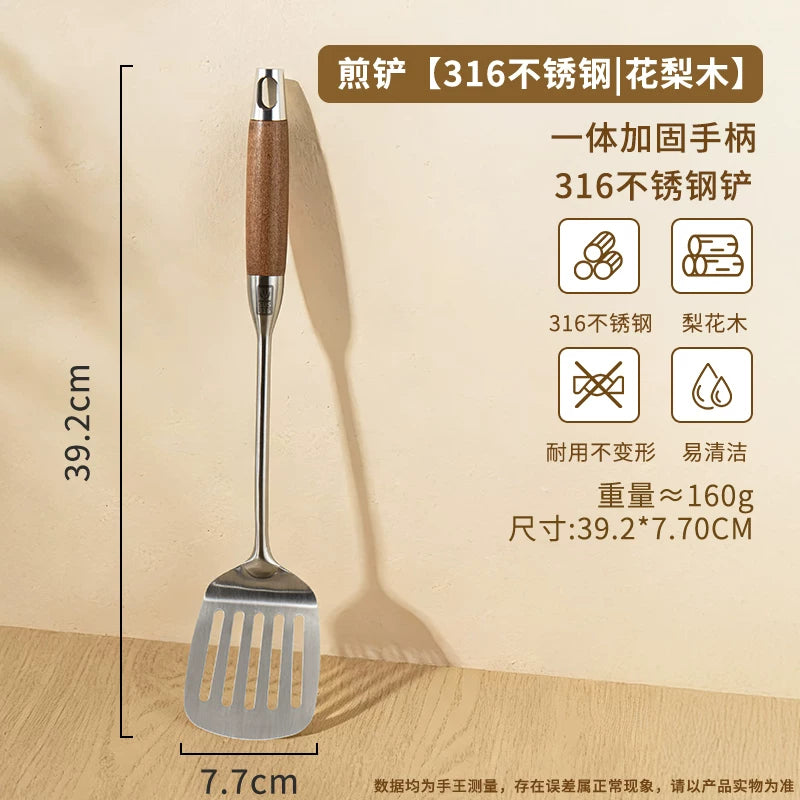 316 paslanmayan polad spatula məişət yemək spatula mətbəx yemək qaşığı şorba qaşığı süzgəc mətbəx qab dəsti dəmir qazan spatula