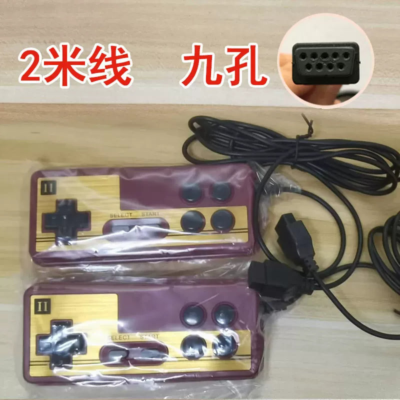Xiaobawang oyun konsolu simli tutacaq yeddi deşikli qırmızı və ağ maşın tutacağı 2 metr doqquz pinli klassik nostalji doqquz deşik qeyri-universal