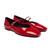 2025 Qadın Ayaqqabı Patent Dəri Mary Jane Style Flat Balle