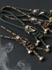 LV&amp;GEDETE Official Flagship Store Parachute Cord EDC Knife Pendant Car Key Chain Brass Charm Bag Accessories
