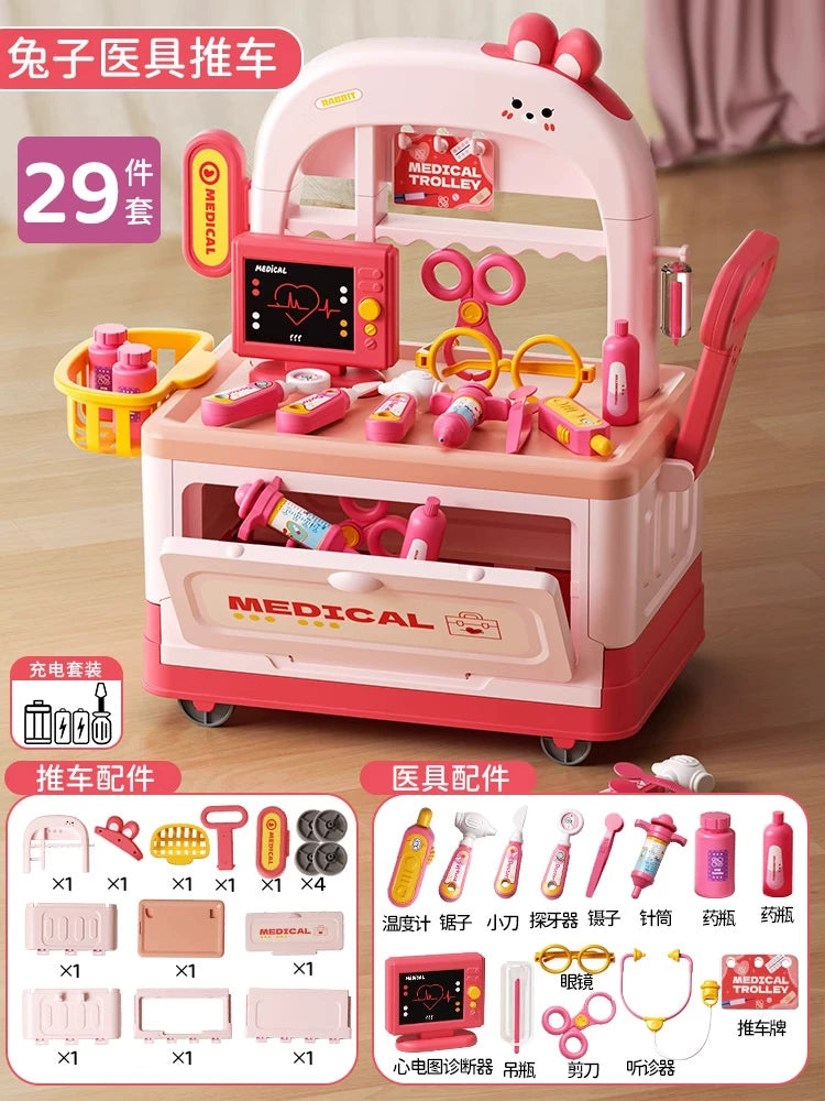 Balaca Həkim Oyuncaq Çamadan Dəsti, Rol Oyunu, Stetoskop Oyuncağı, Təhsil, 3-6 Yaşlı Oğlan və Qızlar üçün Ad Günü Hədiyyəsi