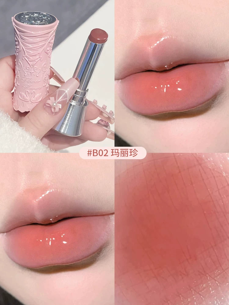 Flower Knows Çiyələk Rokoko Dodaq Kremi, Dodaq Boyası, Dodaq Palçığı, Payız/Qış Parlaqlaşdırıcı Dodaq Parıldadıcısı, Çılpaq Rənglər, Mat Məxmər Sonluq