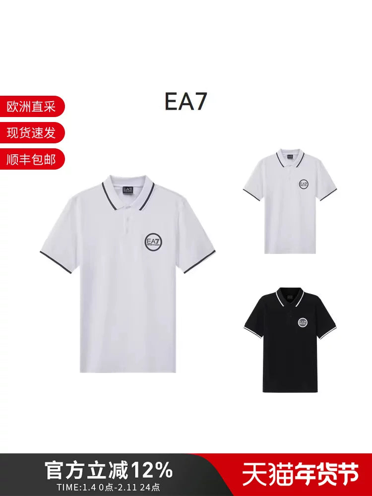 EMPORIO ARMANI EA7 Armani Men's Cotton Short Sleeve Polo Shirt 3LPF15 PJ5MZ