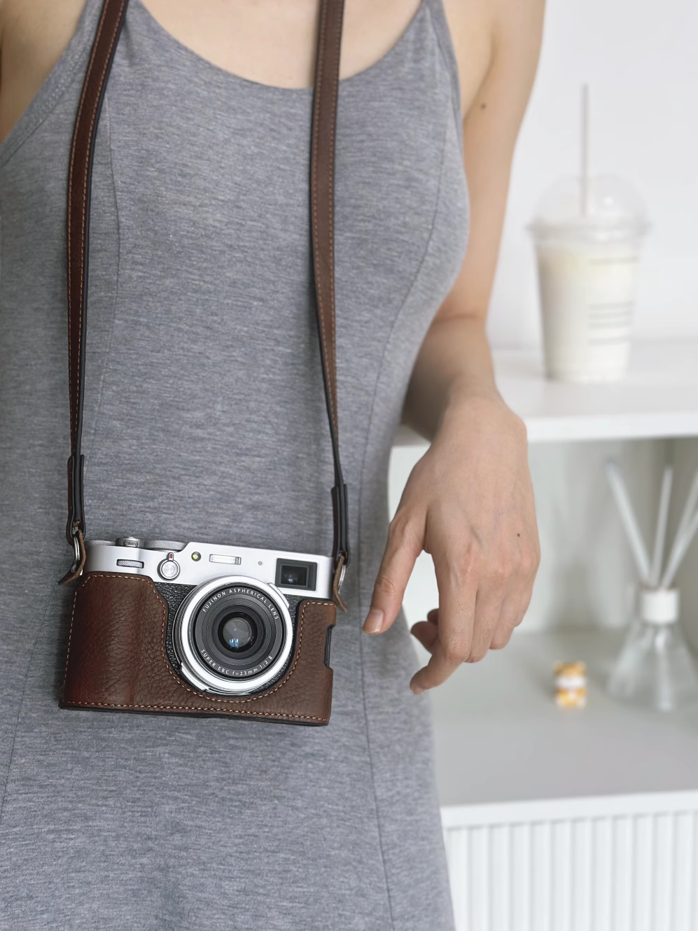 Fujifilm XS20 dəri qoruyucu qutu XT5 kamera çantası XM5XT50XT30 birinci, ikinci və üçüncü nəsil X100Vi baza aksesuarları