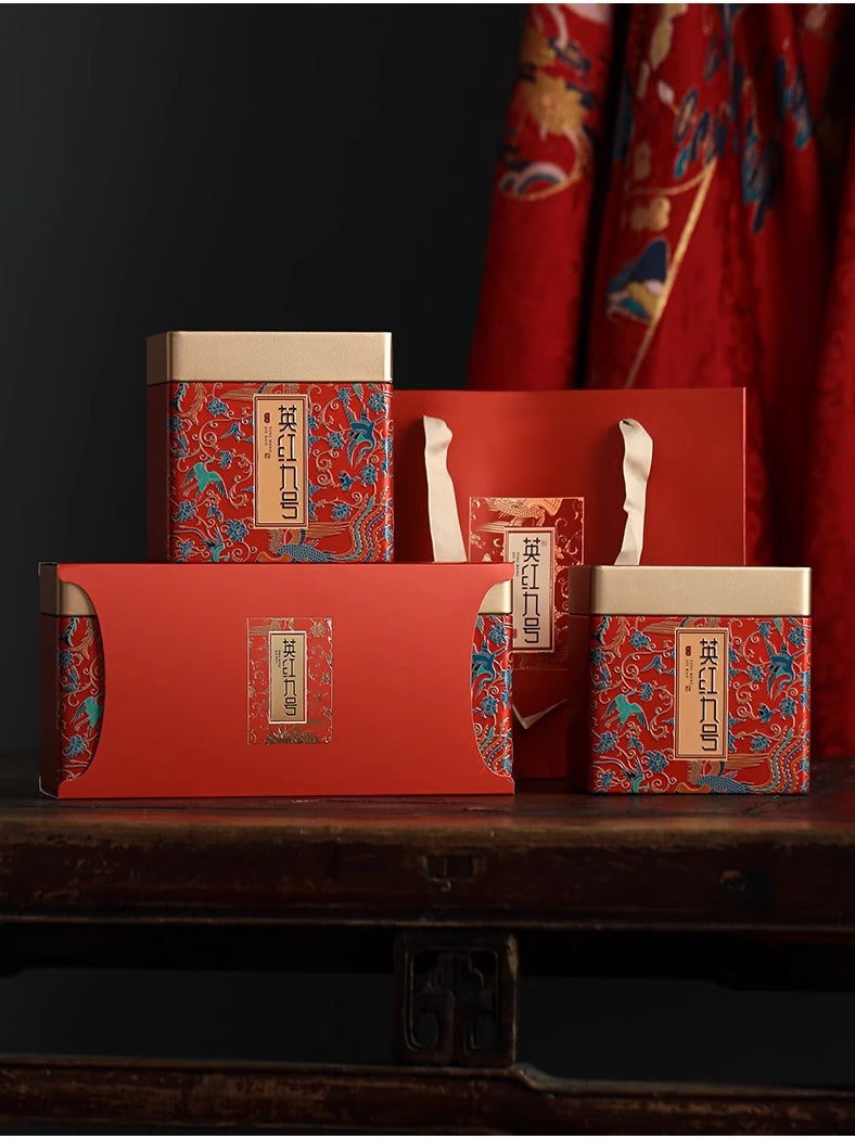 Çay hədiyyə qutusu boş qutu Phoenix tək çoxluq ördək bok Xiangyinghong № 9 qədim ağac qara çay Yunnan qırmızı yaşıl çay yarım pişik/bir pişik