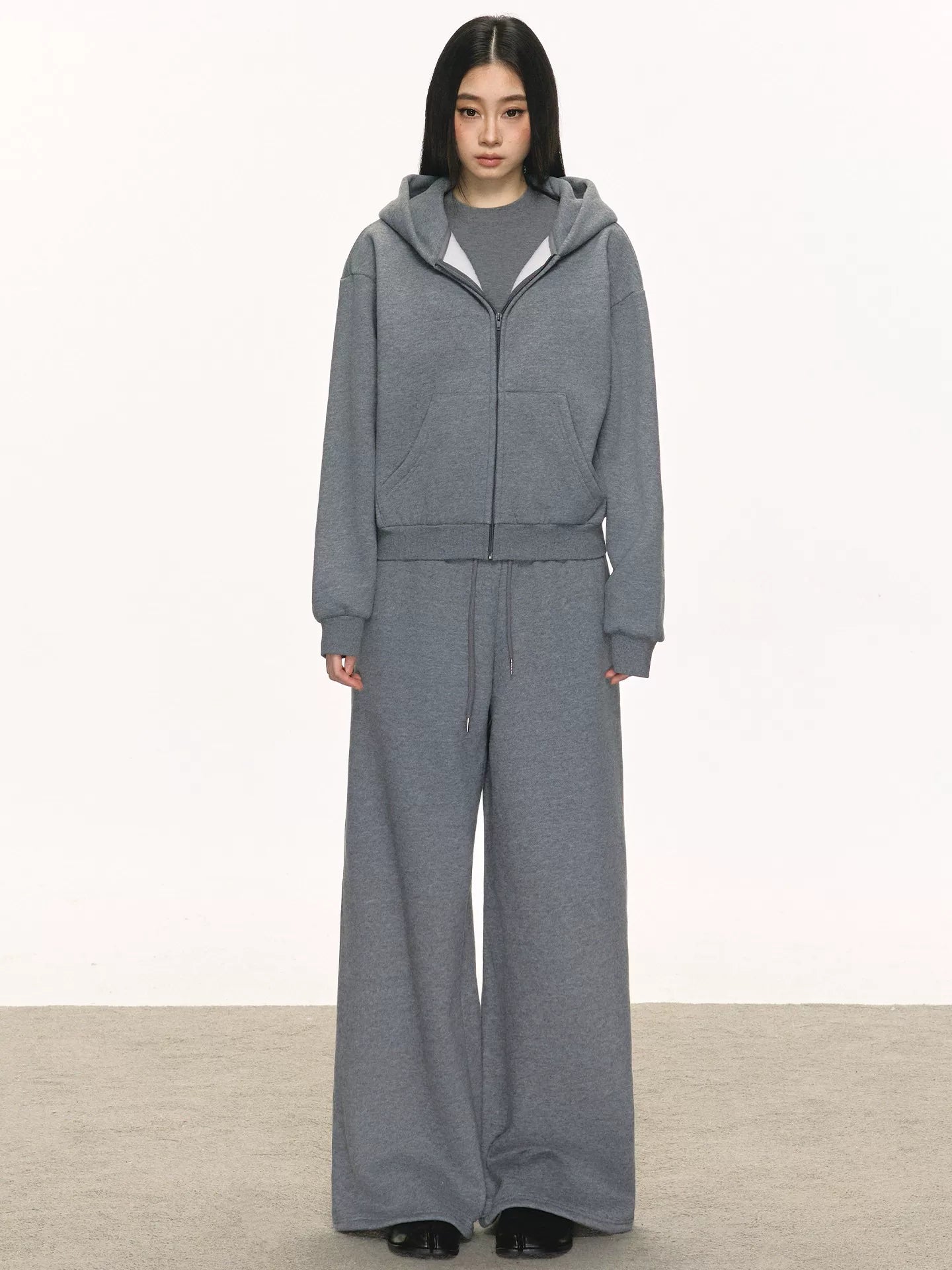 Anna Anae Merlad Qadınlar üçün Sweatshirt Dəsti, Yaz/Payız, Üç Hissəli Dəst (Qəhvəyi Daxili Təbəqə, Xarici Təbəqə, Sweatpants)