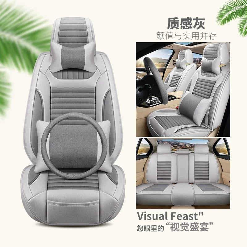 Xüsusi olaraq Dongfeng Nissan Tiida bütün mövsümlər üçün tam örtüklü avtomobil oturacaqları yastıqları və köhnə Nissan Tiida oturacaq üzlükləri (kətan) üçün hazırlanmışdır.