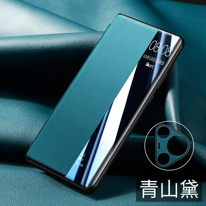 Huawei Pura70pro+ mobil telefon qutusu üçün uyğundur, orijinal dəri qapaqlı dəri qutu 70ultra yeni maqnitli ağıllı pəncərə qoruyucu örtüyü pura70 lens hər şey daxil olmaqla, düşməyə qarşı p70 on kişi və qadın yüksək səviyyəli mənada