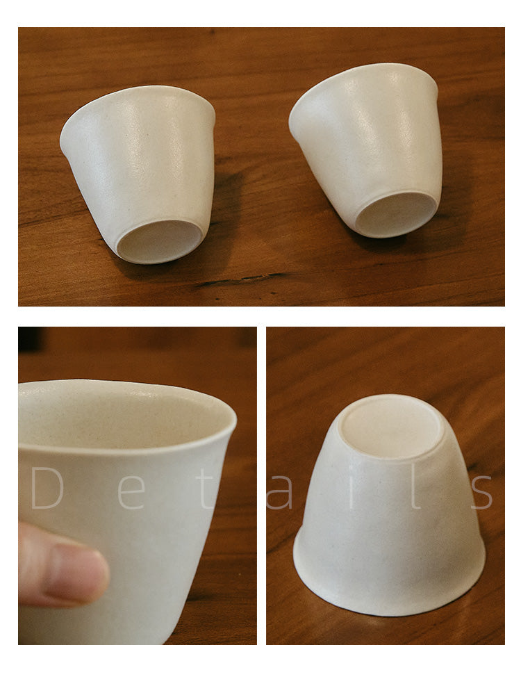 Dekorsuz [Yapışqan düyü çini - donuz ağızlı fincan] 210ML tək latte art latte qəhvə fincanı, açıq, asan təmizlənir