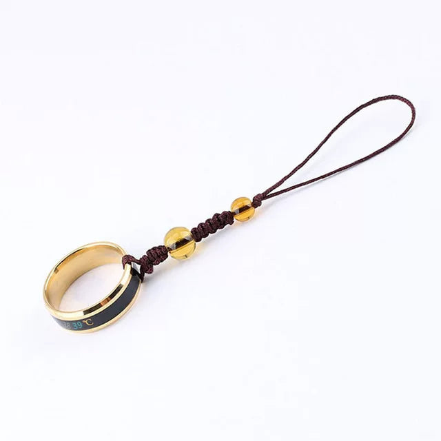 Telefon üçün üzük tokası, temperatura həssas telefon qayışı, titan polad üzük tokası, qısa telefon qayışı, kreativ aksesuar.