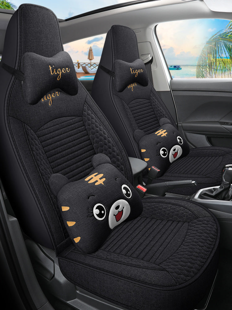 2025 BYD Hiace 07 DM-i Linen Fabric Seat Covers, All Season Universal Car Seat Cushions
