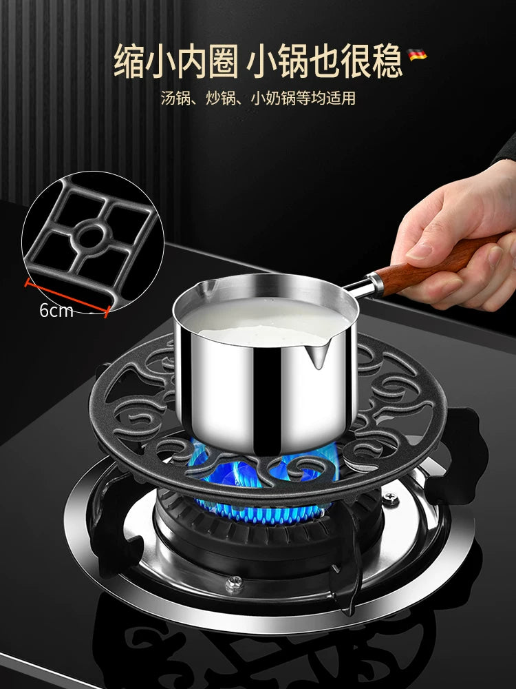 Qaz sobası sürüşməyə qarşı braket soba qaz sobası rəfi mətbəx kiçik qazan süd qabı sürüşməyə qarşı dörd-beş pəncəli universal qazan tutacağı