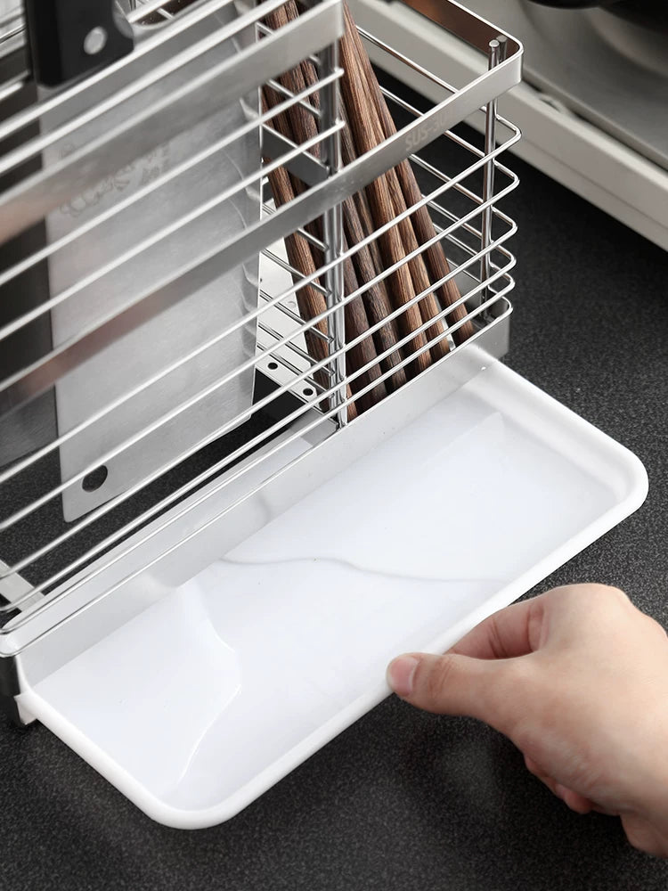 onlycook 304 paslanmayan poladdan bıçaq tutucusu çubuq tutucusu inteqrasiya olunmuş mətbəx bıçağı yemək çubuğu saxlama rəfi mətbəx bıçağı saxlama rəfi