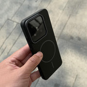Beats 'eyni titan boz Magsafe güclü maqnit doldurma Xiaomi 17 mobil telefon qutusu 15pro şaxtalı yüksək dərəcəli sement boz 14/13 biznes dəbdəbəli K80 ultra nazik akril sərt gödəkçə 7 üçün uyğundur