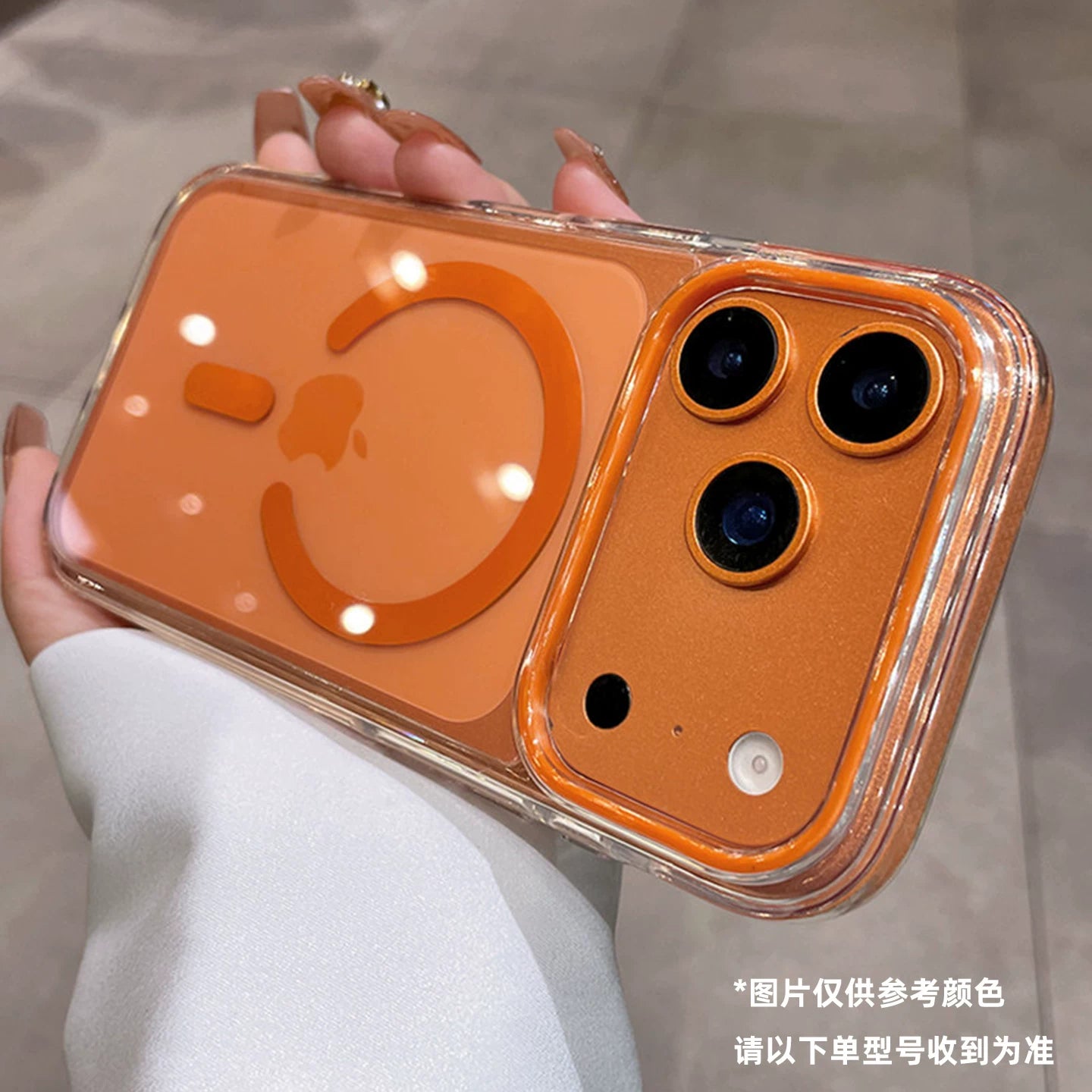 Apple iPhone 14/15/16/17 promax cib telefonu qutusu 2026 üçün uyğundur yeni üslubda sadə yüksək səviyyəli dəbdəbəli kreativ moda çox yönlü yüngül, yıxılmağa qarşı şəffaf maqnit qabığı qoruyucu örtük