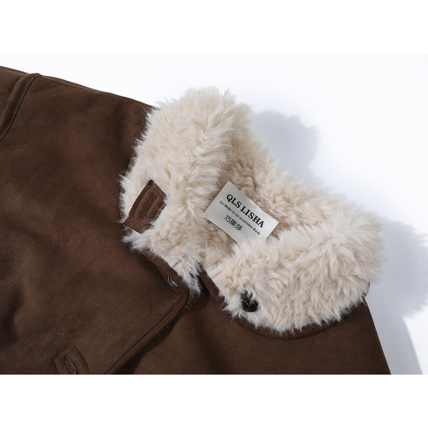 Cholisa Qoyun Dərisi Palto, Yeni Qış Modeli, Koreya Modeli, Qalınlaşdırılmış, Zərif Qadınlar üçün Geri Dönən Zamşa Palto