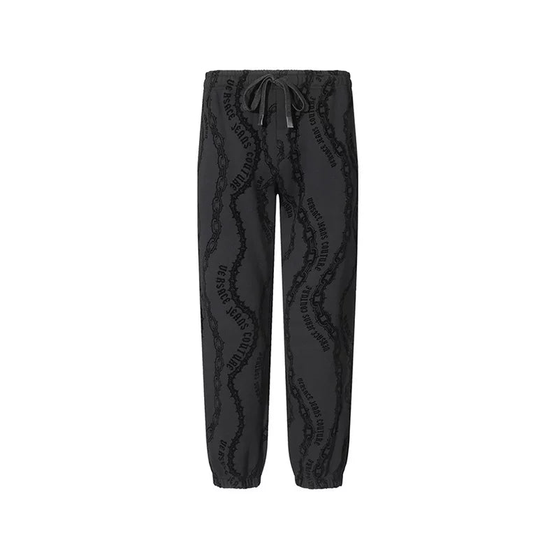 VJC Versace Kişilər üçün Pambıq Yun Astarlı İdman Gündəlik İdman Şalvarı 77GAA315 FS176