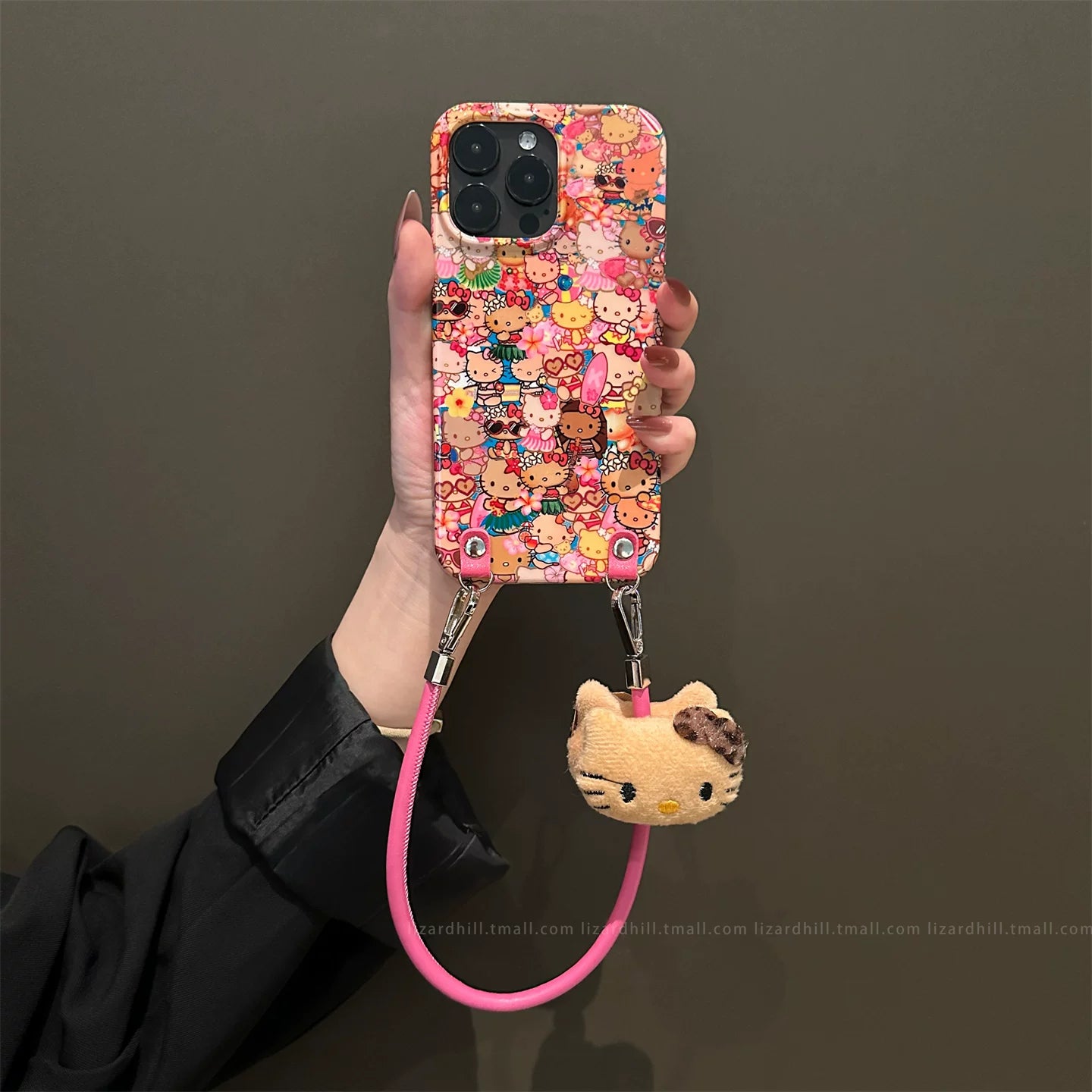 lizardhill Apple 16 mobil telefon qutusu üçün uyğun sevimli cizgi filmi yeni iphone17pro qadın 15promax super gözəl görünüşlü 14pro çarpaz kəmər bağlana bilən lanyard 13 niş yüksək səviyyəli hiss dəsti