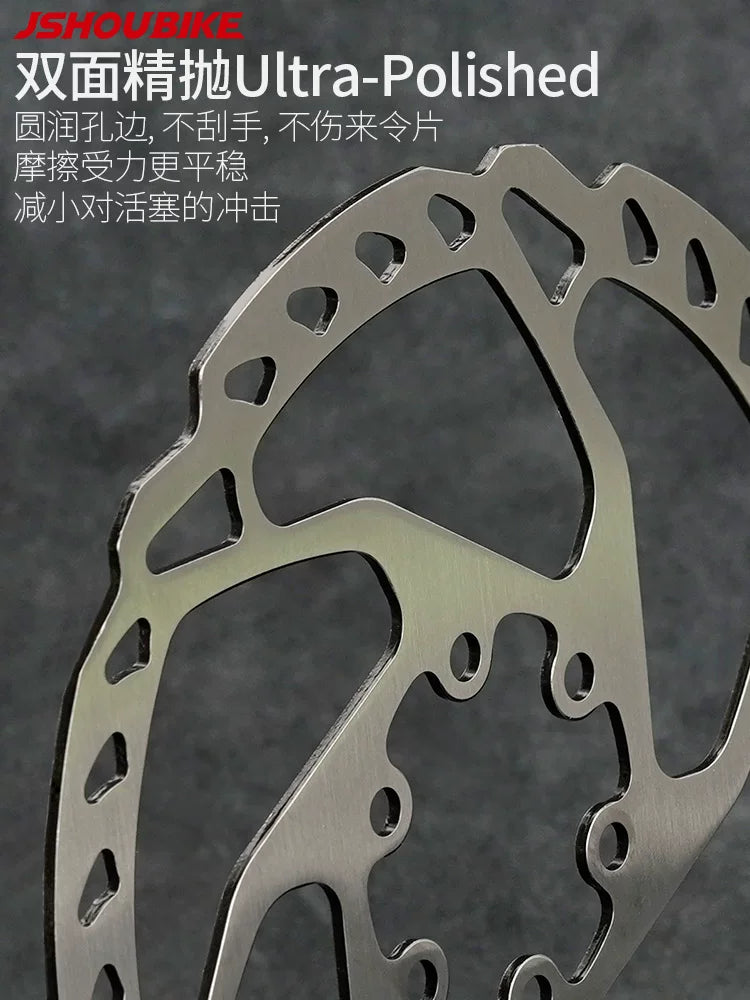 Dağ velosipedi üçün e-velosiped əyləc diski, 140mm x 160mm x 180mm x 203 mərkəz xətti, G3 cilalanmış disk əyləci.