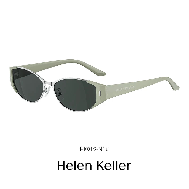 Helen Keller qadınlar üçün dəbli pişik gözü günəş eynəyi, klassik, çox yönlü, yüksək səviyyəli, günəşdən qoruyucu, kişilər üçün qara super gün eynəkləri