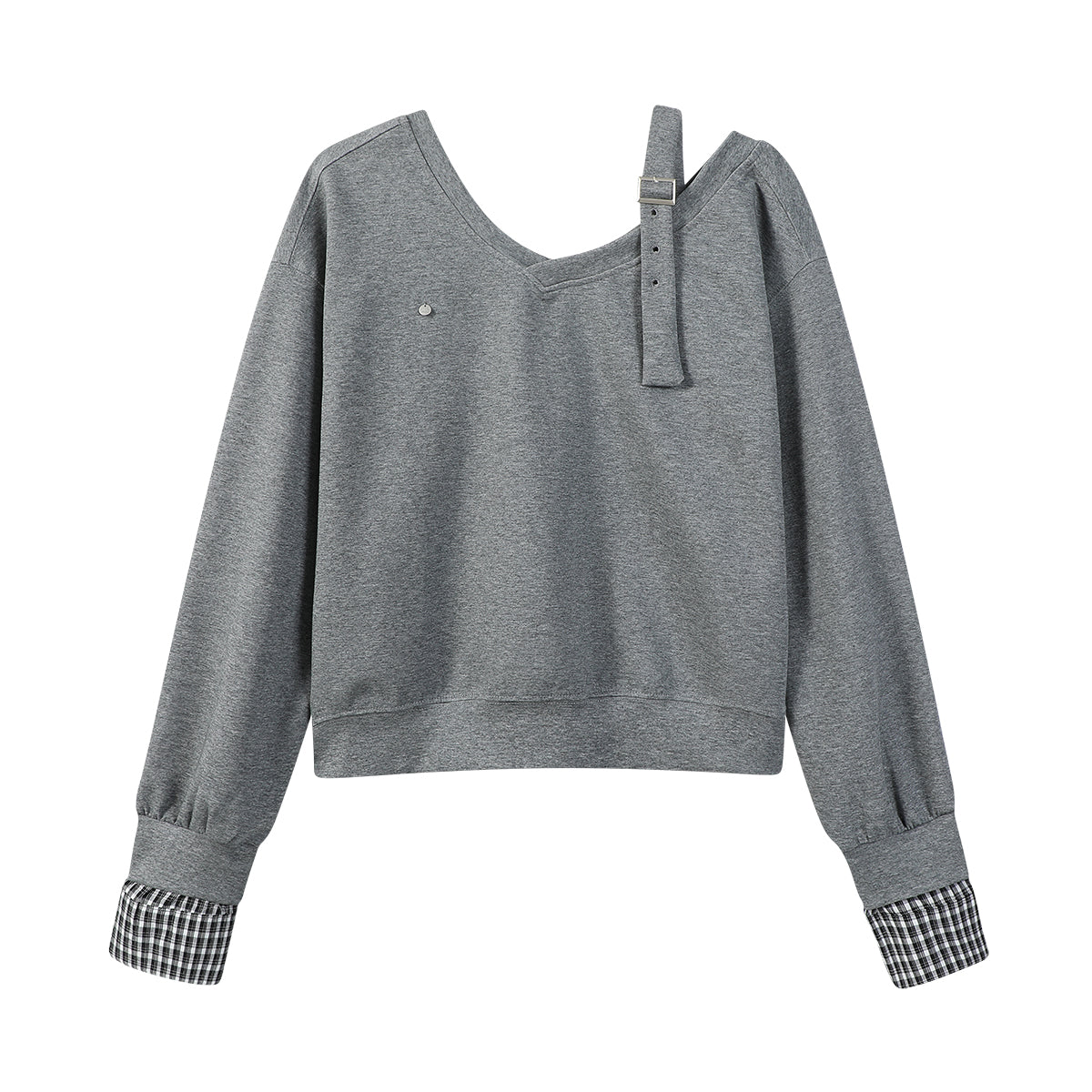 Cholisa Qadın Çiyin Açıq Sviter, Payız 2025, Dəbli Rəng Bloklayan, Boş Forma, Gündəlik, Çoxfunksiyalı Uzunqol Çiyin Açıq Top