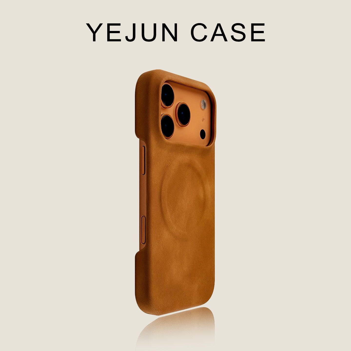Yejun Apple 17 mobil telefon qutusu üçün uyğundur, sarı qoyun dərisi dəri maqnit emiş iphone17promax dəri hiss edən yarım paket hava yüksək səviyyəli sens 16pro qoruyucu örtük 15 isti yeni məhsul 14 biznes 13 sadə