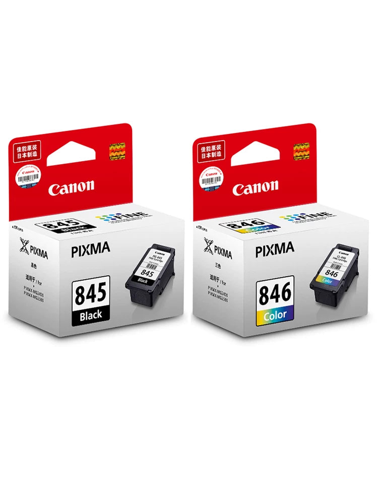 Orijinal Canon 845 mürəkkəb kartric 846 rəngli MG2580 MG2400 MG2980 MG3080 TS3180 TS208 TS308 TS3380 TS3480 printer mürəkkəb kartuşu