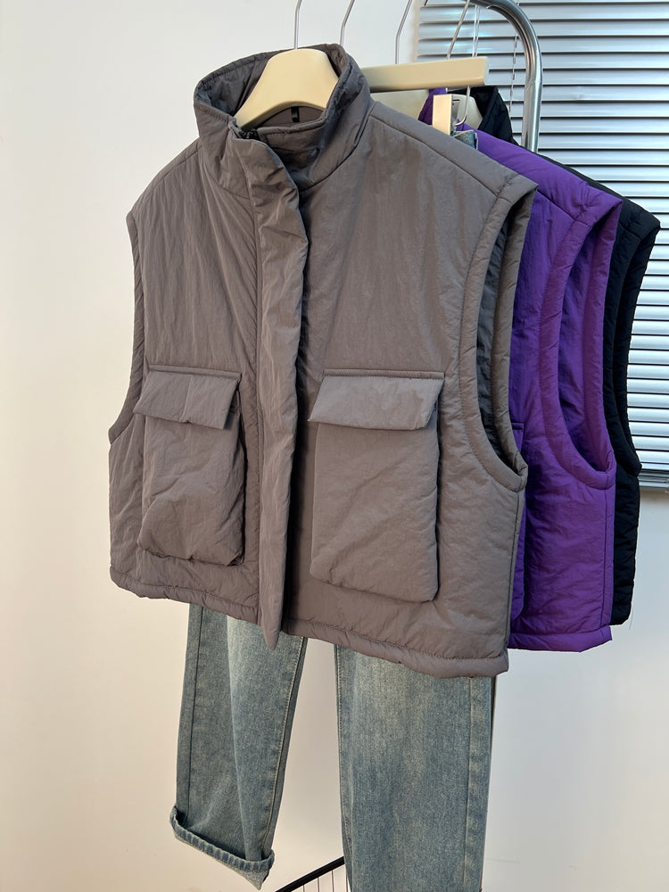 Avropa üslubunda qadınlar üçün böyük ölçülü pambıq jilet, 2026-cı ilin yaz yeni üslubunda, böyük ölçülü qadınlar üçün gündəlik, çox yönlü, arıqladıcı jilet.