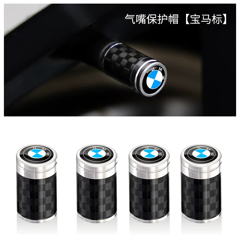 Suitable for BMW 3 Series, 5 Series valve caps, 1 Series, 7 Series, X2, X3, X4, X5 modified carbon fiber wheel valve caps