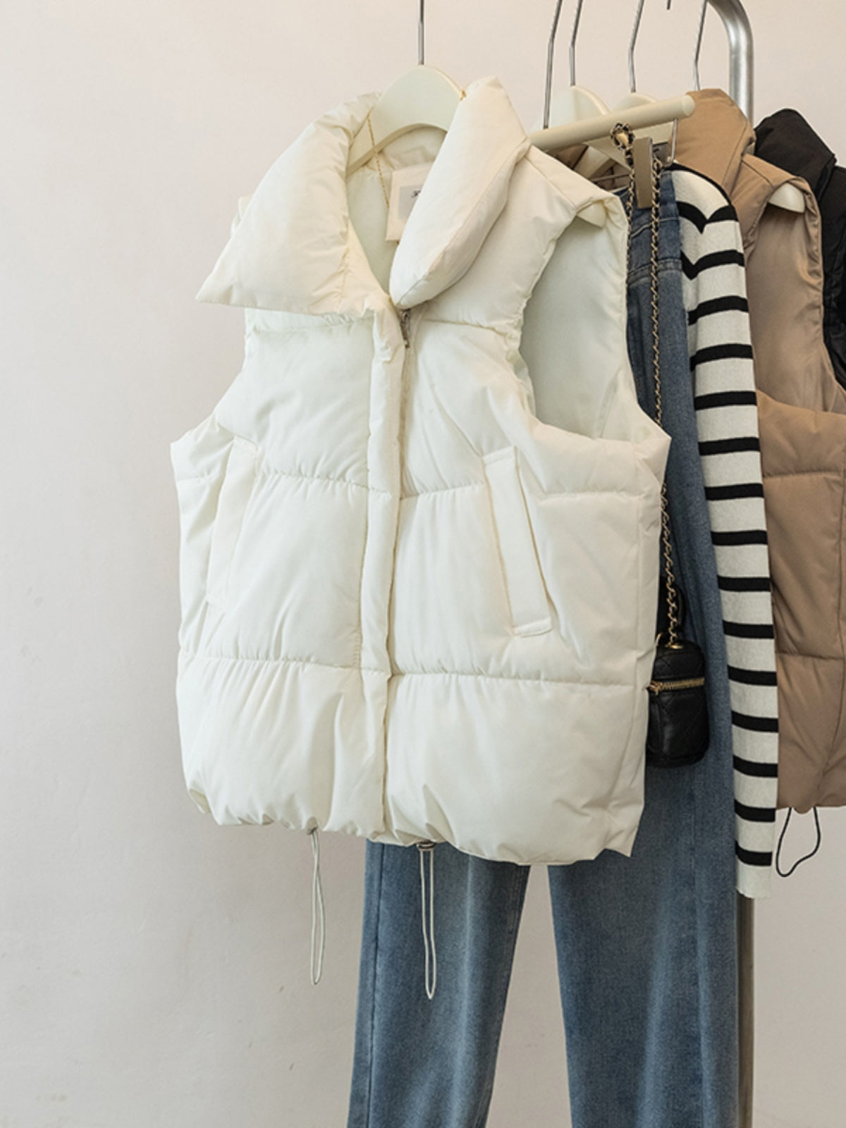 Qadınlar üçün Plus Ölçülü Qalın Yaxalıqlı Moda Pambıq Jilet, Yeni Yaz Stilində, Arıqladıcı, Boş Koreya Stilində Qısa Gödəkçə