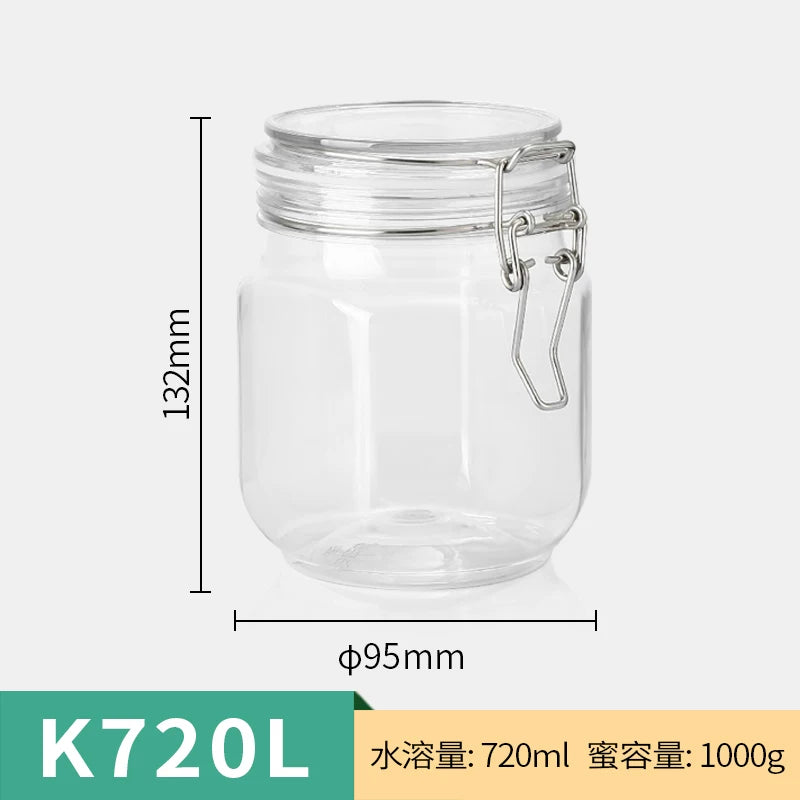 360ml/720ml möhürlənmiş banka bal mürəbbəsi turşu limon məişət plastik butulka kilidi şüşə banka PET