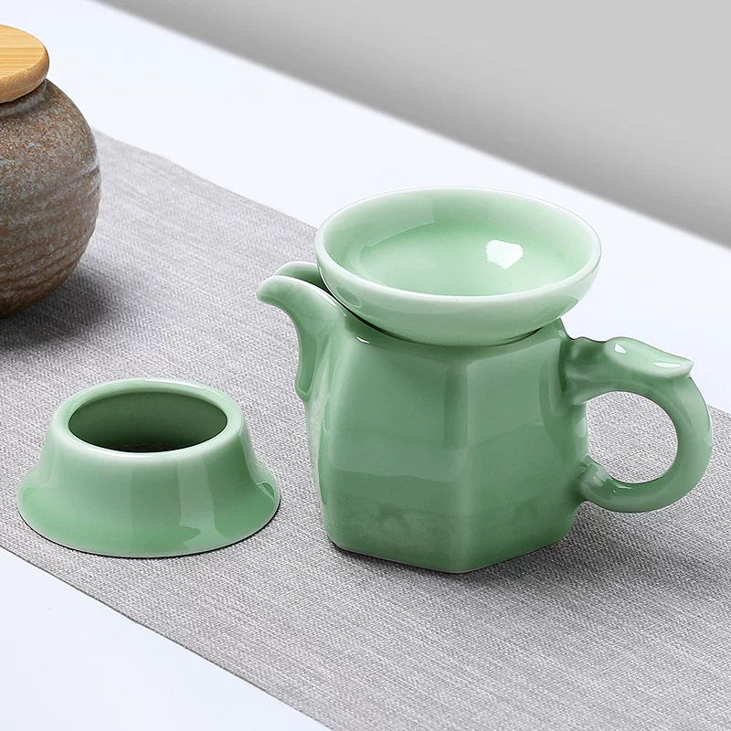 Çay sızması, çay filtri, çay filtri, çay dəmləyicisi ayırıcı, çay ayırıcı, ədalətli fincan, bir parça kunqfu ultra sıx bənövşəyi qum xam filizi