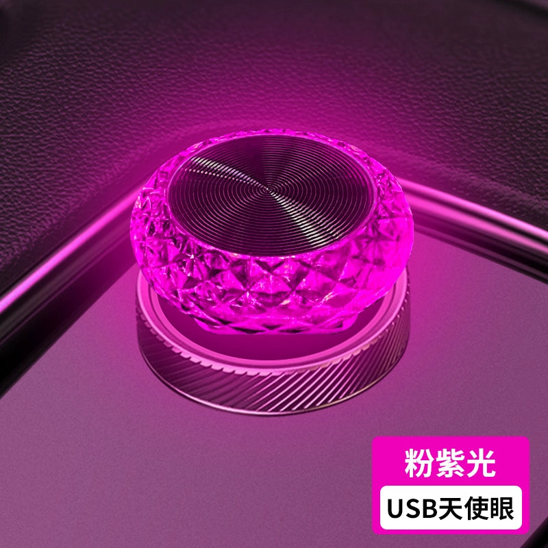 Avtomobil Atmosfer İşığı LED Dekorativ Avtomobil USB İnterfeysi Kiçik Gecə Lambası Rəngli Qradient Yanıp Sönən Yataq otağı Qonaq Otağı Kiçik Gecə Lambası