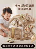 0-3 yaşlı uşaqlar üçün altıbucaqlı körpə oyuncağı, erkən uşaqlıq təhsili, Montessori səbəb-nəticə əlaqəsi, məşğul qutu, forma uyğun ev