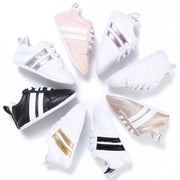 Yeni Doğulmuş Uşaq Ayaqqabı Oğlan Qız Klassik İdman Soft Sole PU Lea