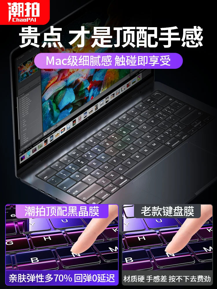 MacBookneo klaviatura filmi üçün uyğundur pro13 klaviatura stikeri air13.3 Apple kompüteri mac notebook qoruyucu film 14 toz örtüyü 16 düym 13,6 qısa yol düymələri şəffaf ultra nazik tam örtük 15