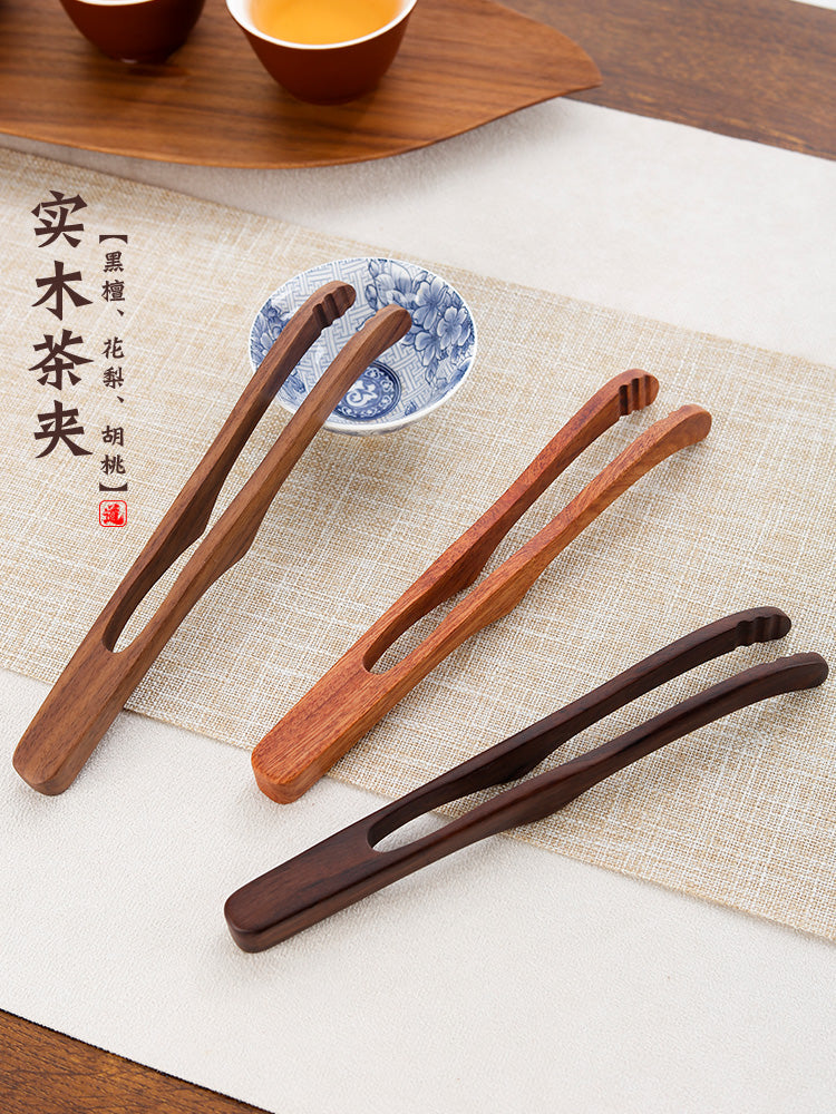 Kung Fu çay dəsti aksesuarları, bərk ağacdan çay klipləri, qoz qozundan sürüşməyən maqqaşlar, çay fincanları, çay yarpağı klipləri, çay toplama ləvazimatları