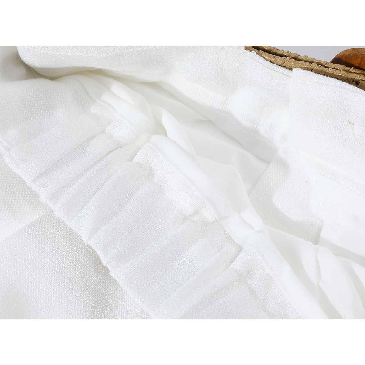 Qiaolisha Qadın Şalvarı Boş BF Stil Tənbəl Koreya Stil Çoxfunksiyalı Yüksək Bel Arıqladıcı Ağ Gündəlik Şortlar Yay İncə Stil