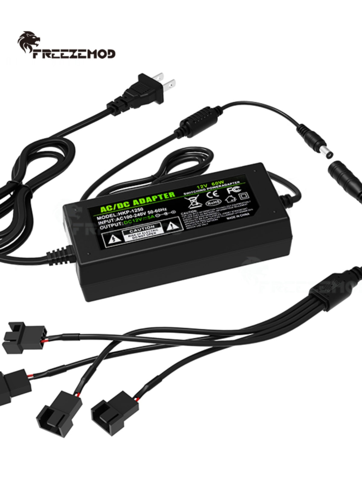 Kompüter su ilə soyudulan xarici enerji təchizatı 220V-dan 12V-dək yüksək gücə malik 5A 3/4pin konnektor açarı su nasosunun su çənini dəstəkləyir