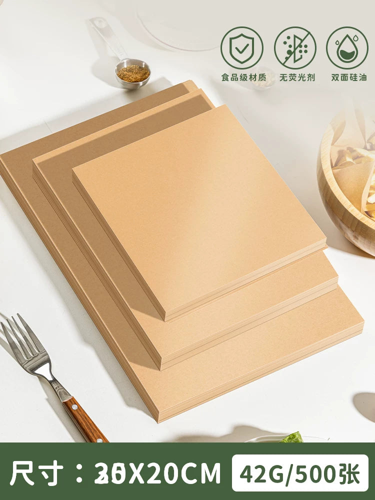 Qida yağ keçirməyən kağız kraft yağlı kağız soba çörək bişirmək üçün birdəfəlik barbekü yağı udma pad xüsusi pad kağızı qida dərəcəli arakəsmə