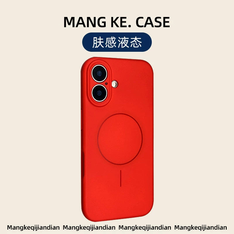 Apple 16promax mobil telefon üçün uyğun yeni 17 maye silikon tpu materialı iphone16pro kömür boz maqnit emiş yüksək səviyyəli 15 niş 14 lüks 13 sadə 12 cüt 3c sertifikatlı ip