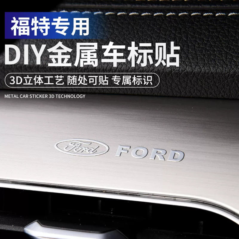 Metal Avtomobil Etiketləri 3D Üçölçülü Etiketlər Avtomobil Loqosu Mərkəzi İdarəetmə Pəncərəsi Avtomobil Daxili Dizayn Modifikasiyası Qəşəng Yaradıcı Dekorativ Etiketlər Neytral